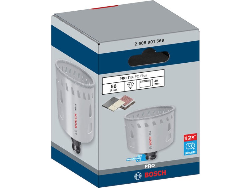 Žaga za izrezovanje lukenj Bosch PRO Tile PC Plus, 68mm, 2608901569